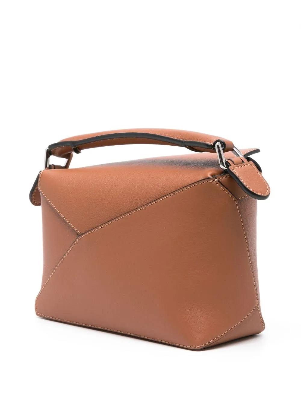Puzzle edge mini leather handbag