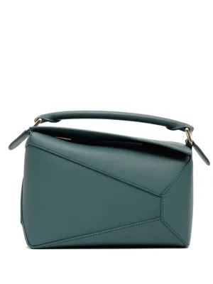 Puzzle edge small leather handbag