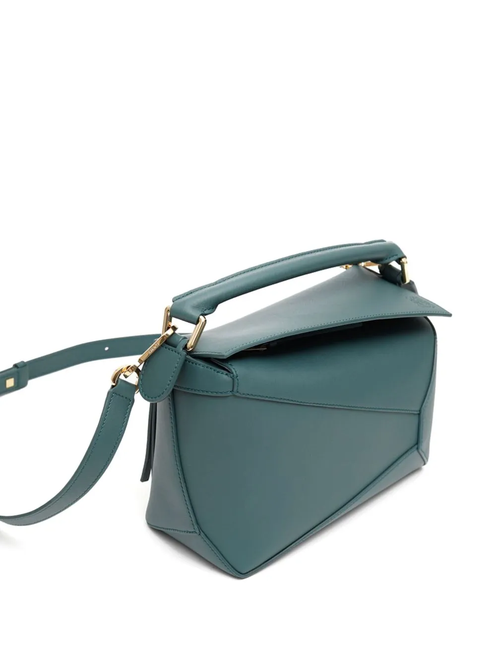 Puzzle edge small leather handbag