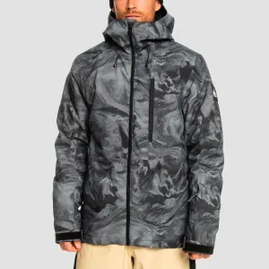 Quiksilver Mission Printed 10K Snow Jacket Resin Tint True Black
