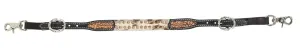 Rafter T Ranch Hair On with Floral Spots Wither Strap