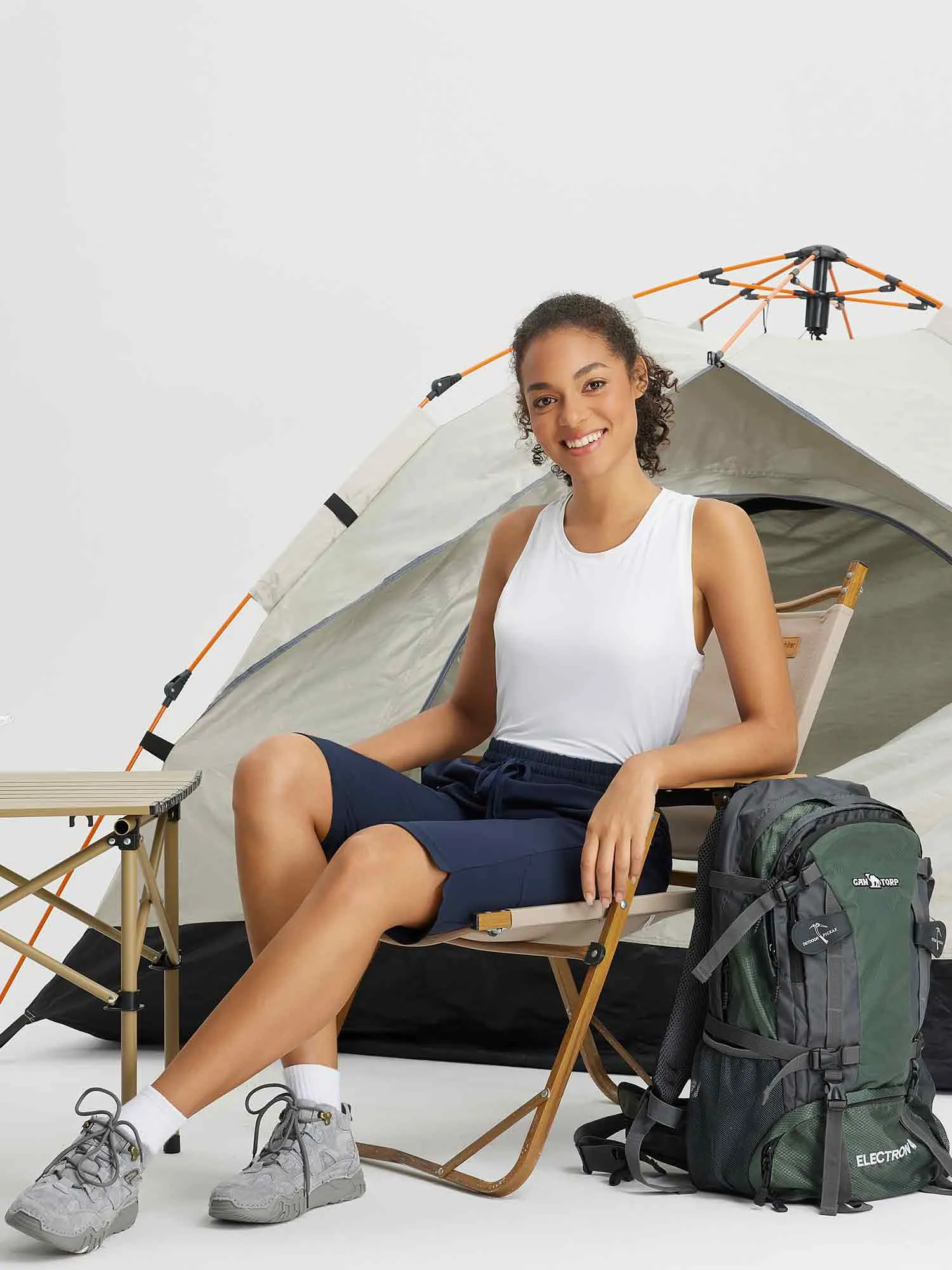 Raindrop Ready 13" Multiple Zipper Pocket Shorts