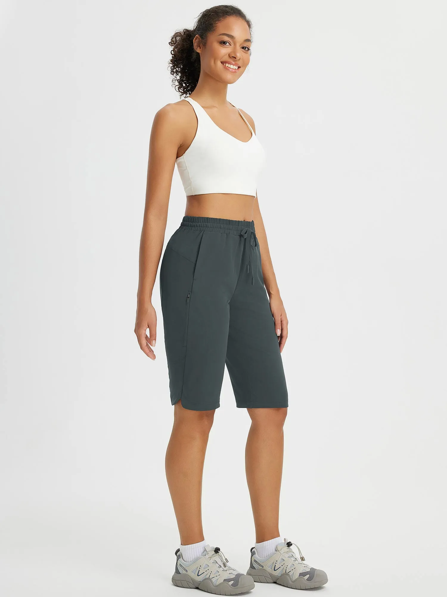 Raindrop Ready 13" Multiple Zipper Pocket Shorts
