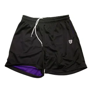 Raised By Wolves Men Two-Tone Mesh Shorts Black Purple