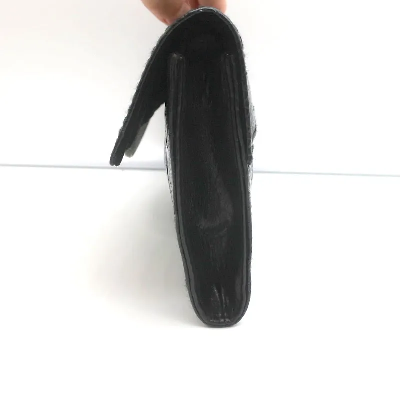 R&Y Augousti Clutch Black Snakeskin & Stingray Evening Bag