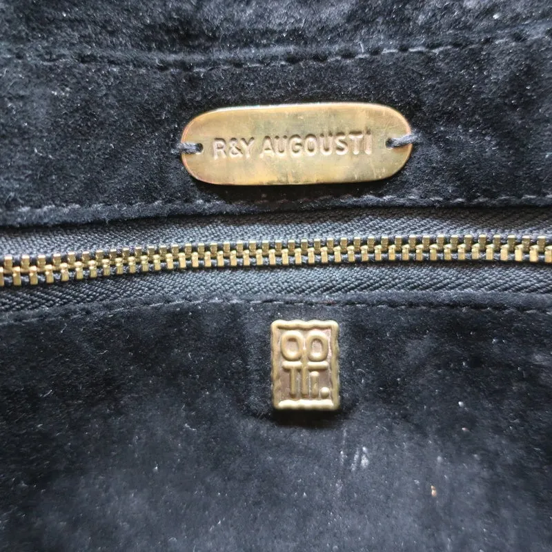 R&Y Augousti Clutch Black Snakeskin & Stingray Evening Bag