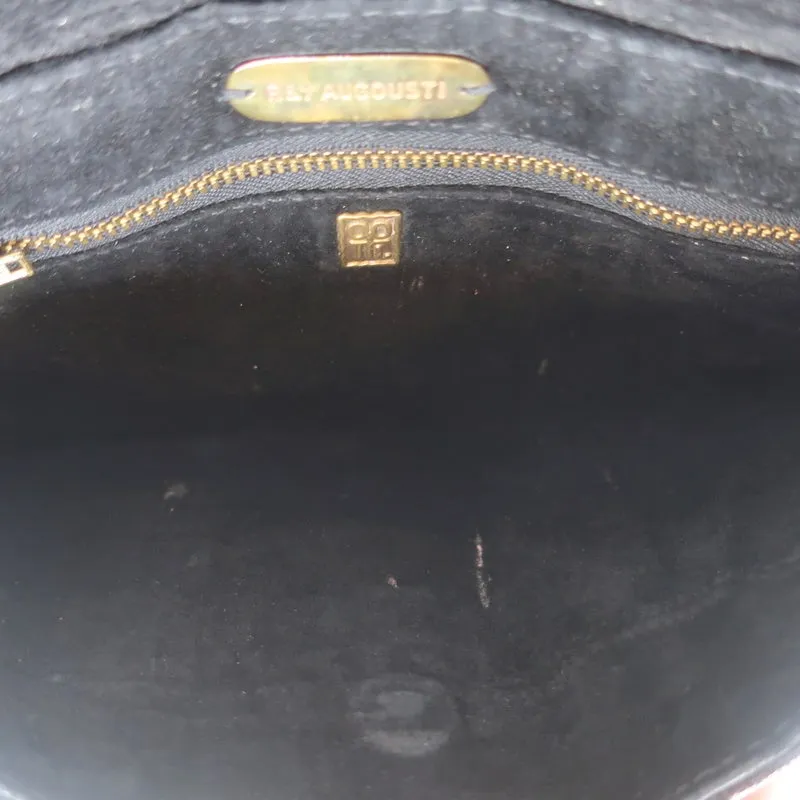R&Y Augousti Clutch Black Snakeskin & Stingray Evening Bag