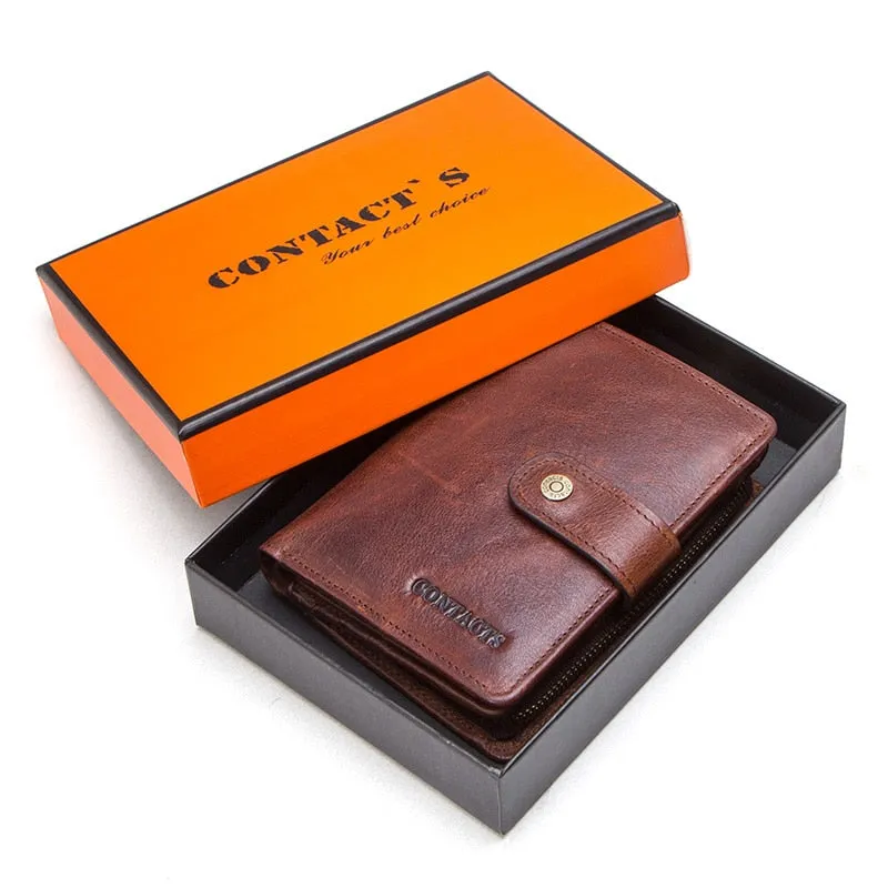 Realaiot Genuine Leather Wallets Women Men Wallet Short Small Rfid Card Holder Wallets Ladies Red Coin Purse Portfel Damski