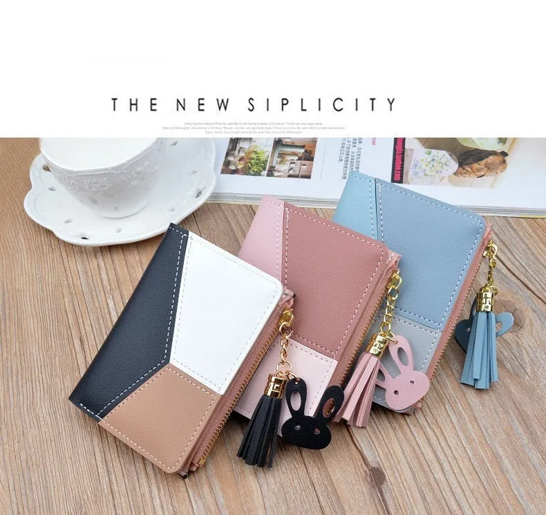 Realaiot Spring and Autumn New Wallet Short Women Wallets Zipper Purse Luxury Brand Wallets Trendy Coin Purse Card Holder Pu Leather