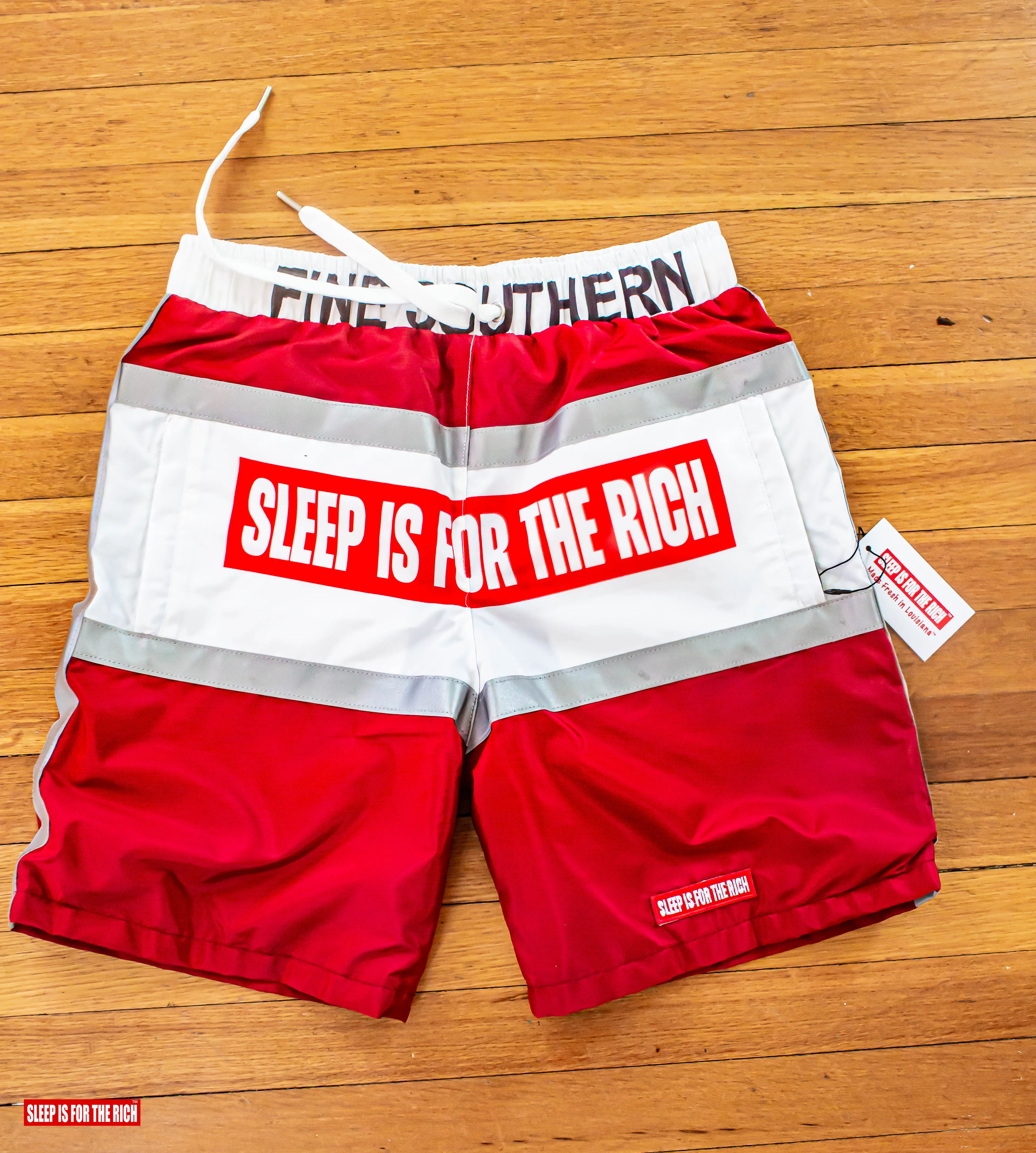(RED) 3M REFLECTIVE WINDBREAKER SHORT SETS