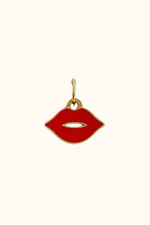 Red Lip Charm (Stainless Steel)