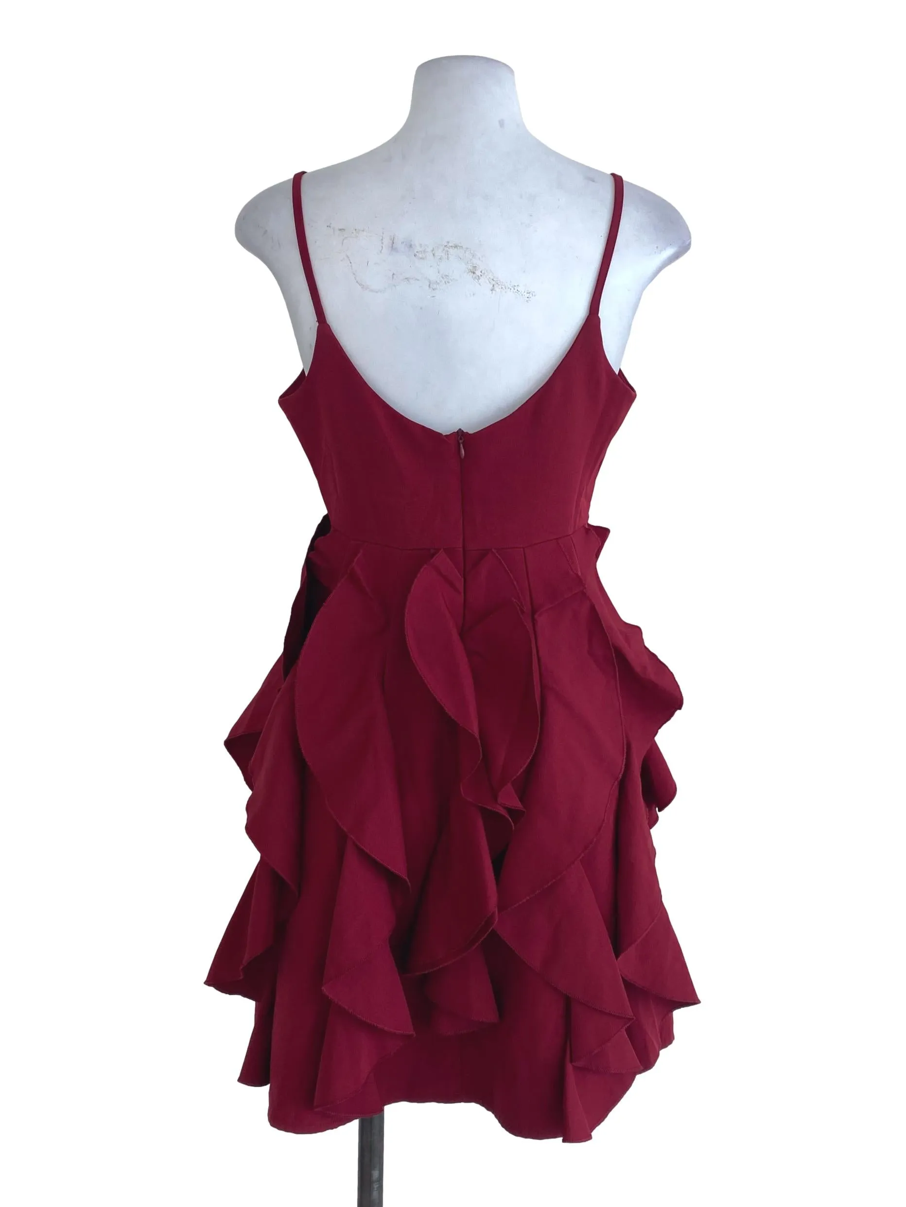 Red Ruffle Mini Dress