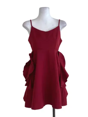 Red Ruffle Mini Dress