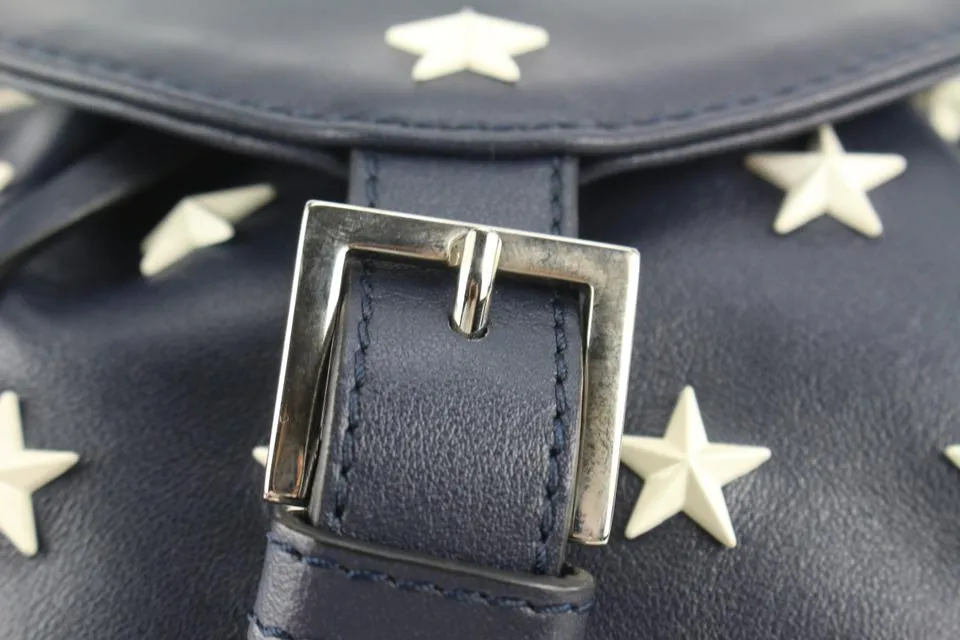 RED Valentino Red Valentino Navy Leather Star Mini Backpack 113re49