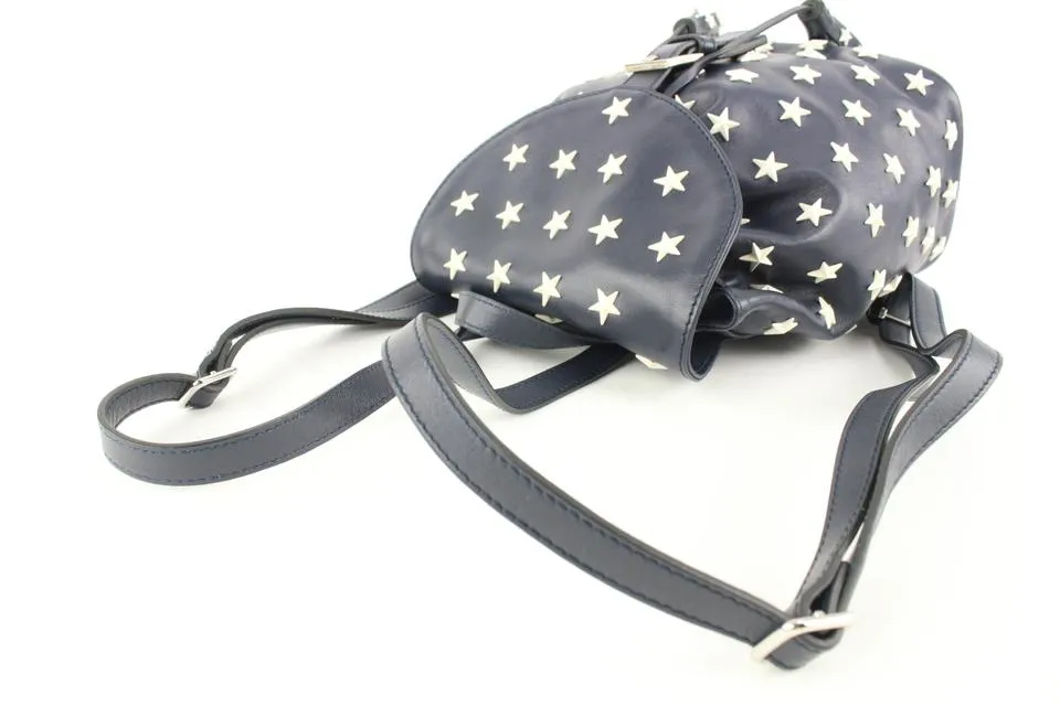 RED Valentino Red Valentino Navy Leather Star Mini Backpack 113re49