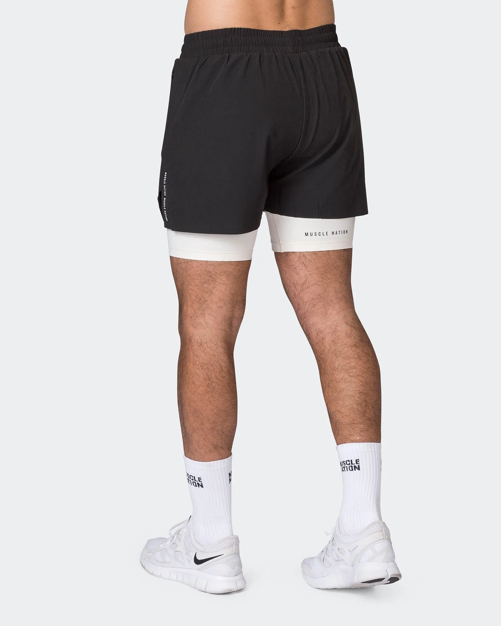 Replay 3" Shorts - Black/Travertine