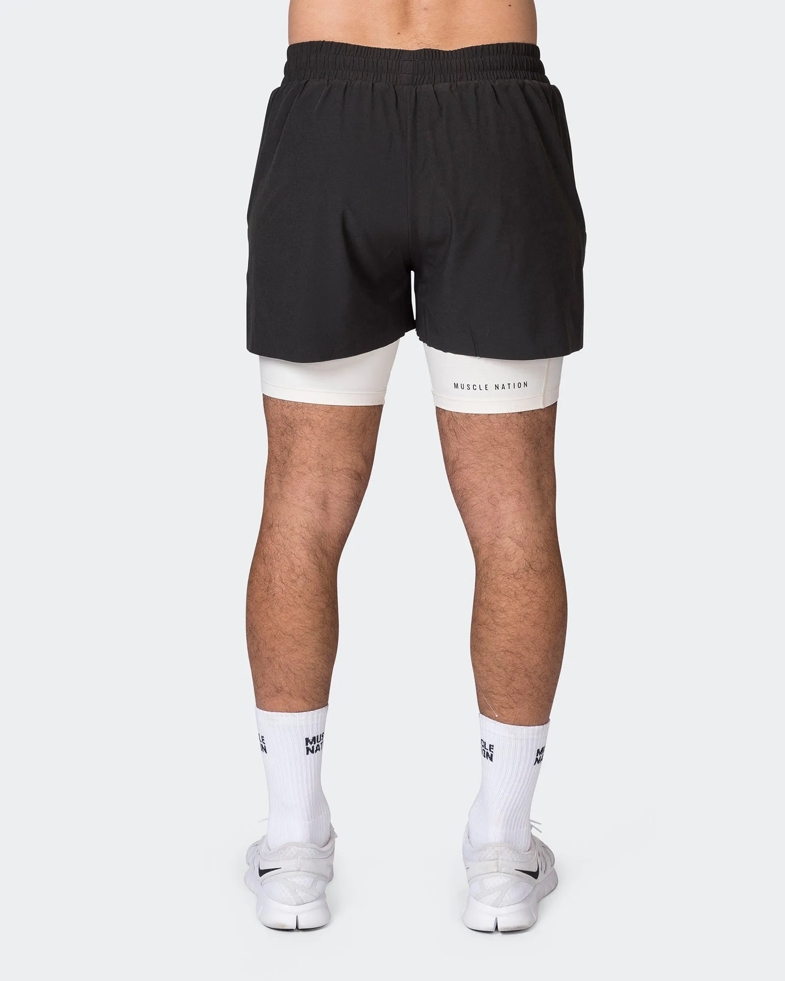 Replay 3" Shorts - Black/Travertine