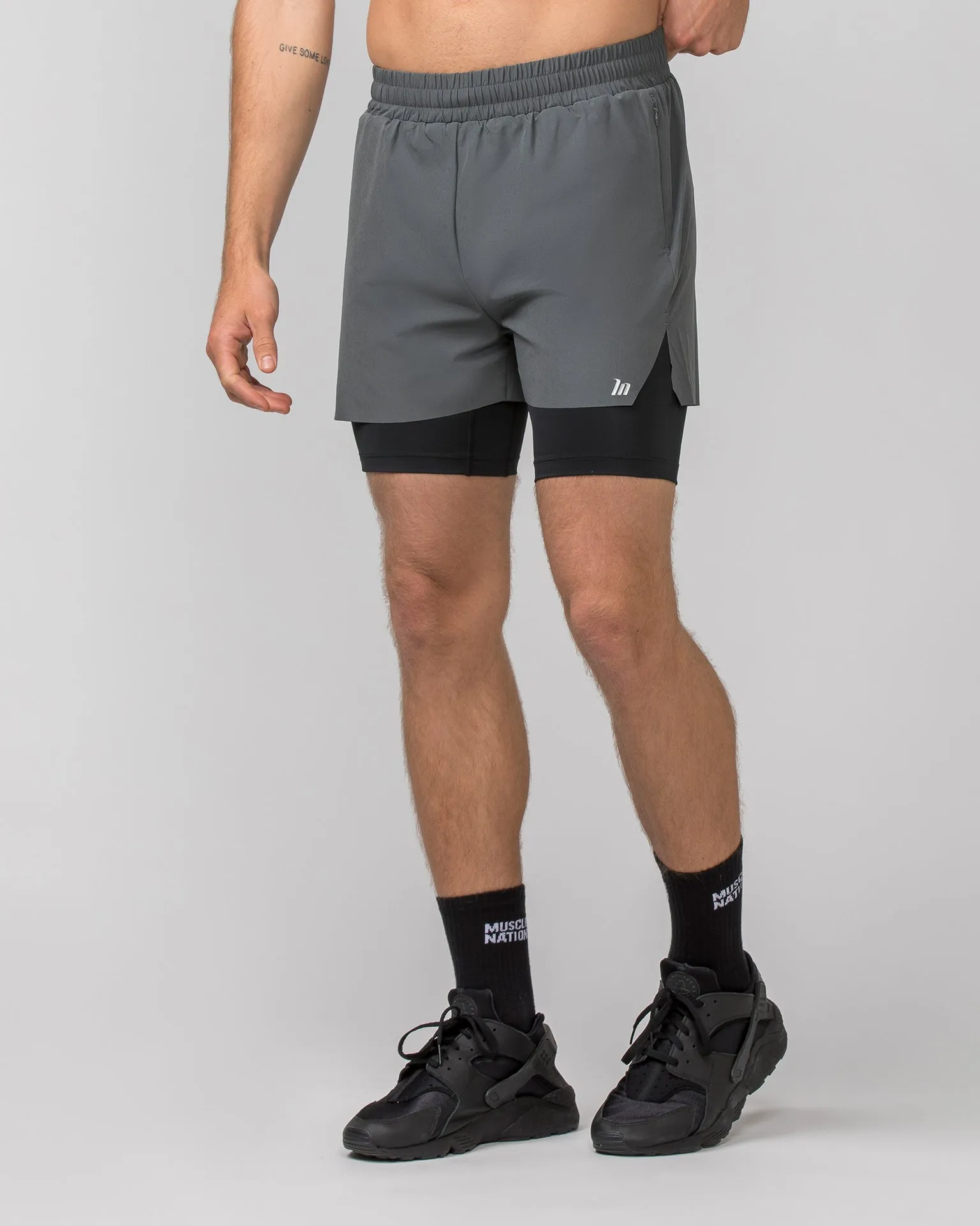 Replay 3" Shorts - Tornado/ Black