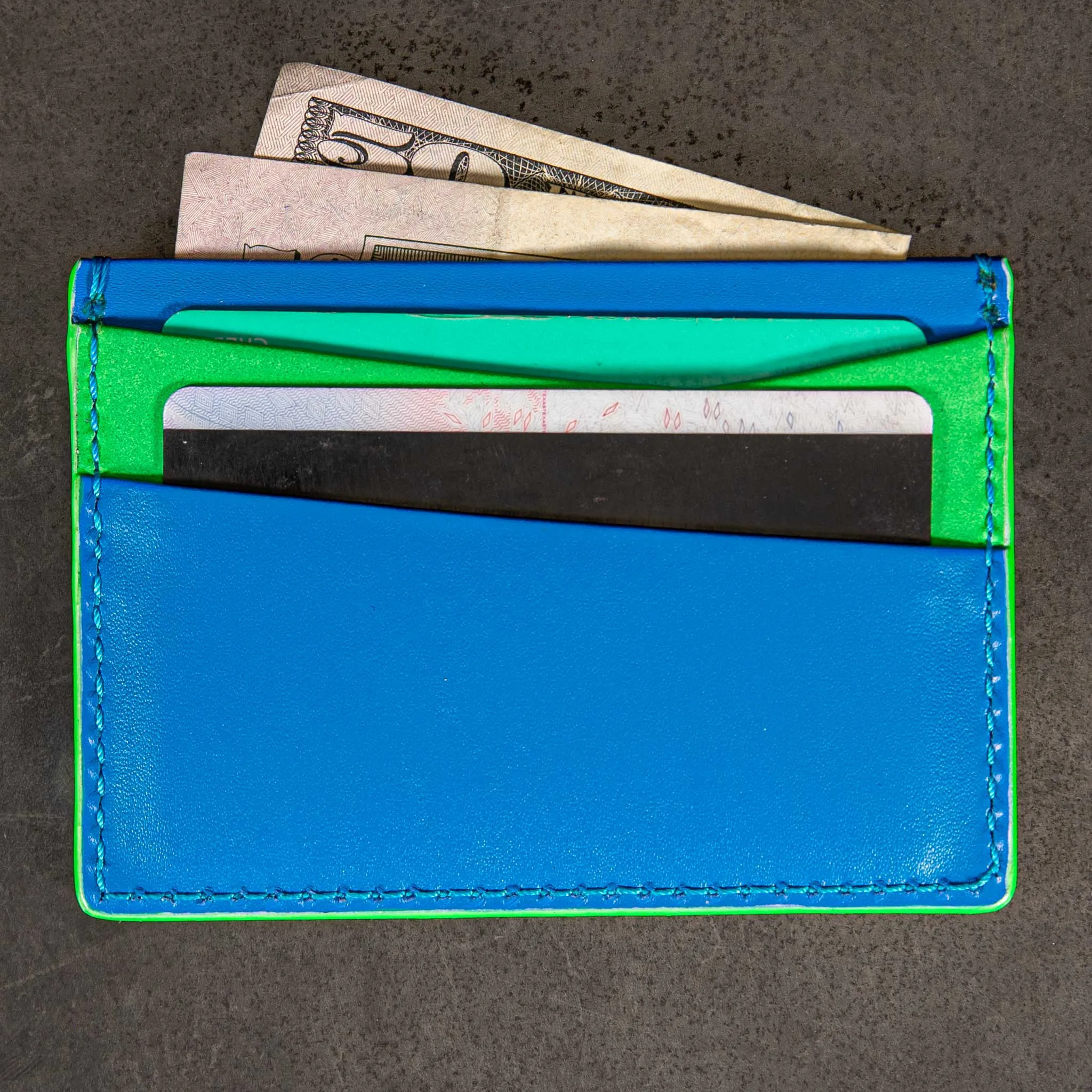 Revival Cycles Van Horn Card Wallet - Odioso Blue / Green