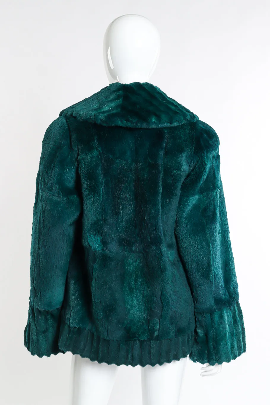 Ribbed Collar Fur Coat