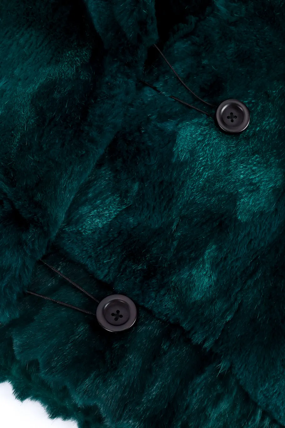 Ribbed Collar Fur Coat
