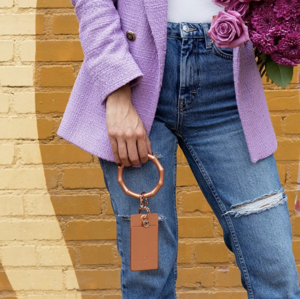 Rose Gold Silicone ID Case