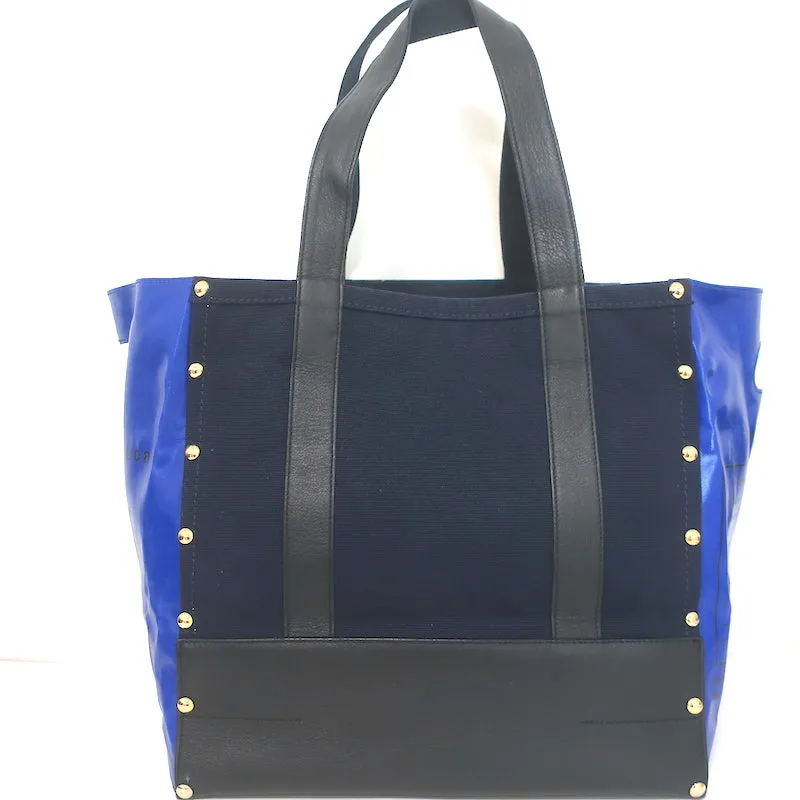 Sacai Tote Navy Canvas Large Shoulder Bag