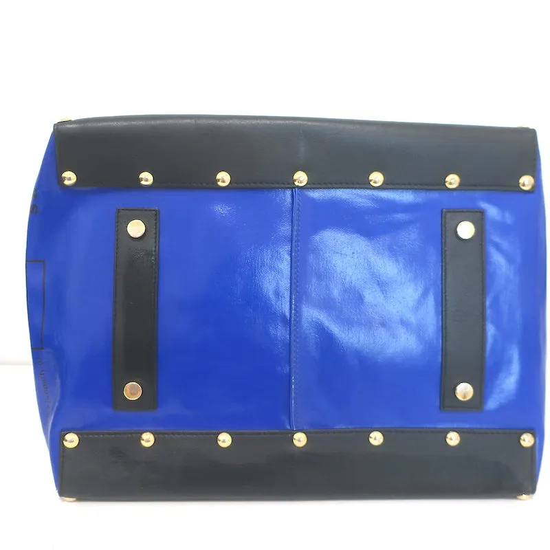 Sacai Tote Navy Canvas Large Shoulder Bag