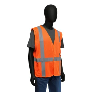 Safety Vest, 47218, Hi-Viz, Self Extinguishing, Mesh, ASTM D6413, Class 2
