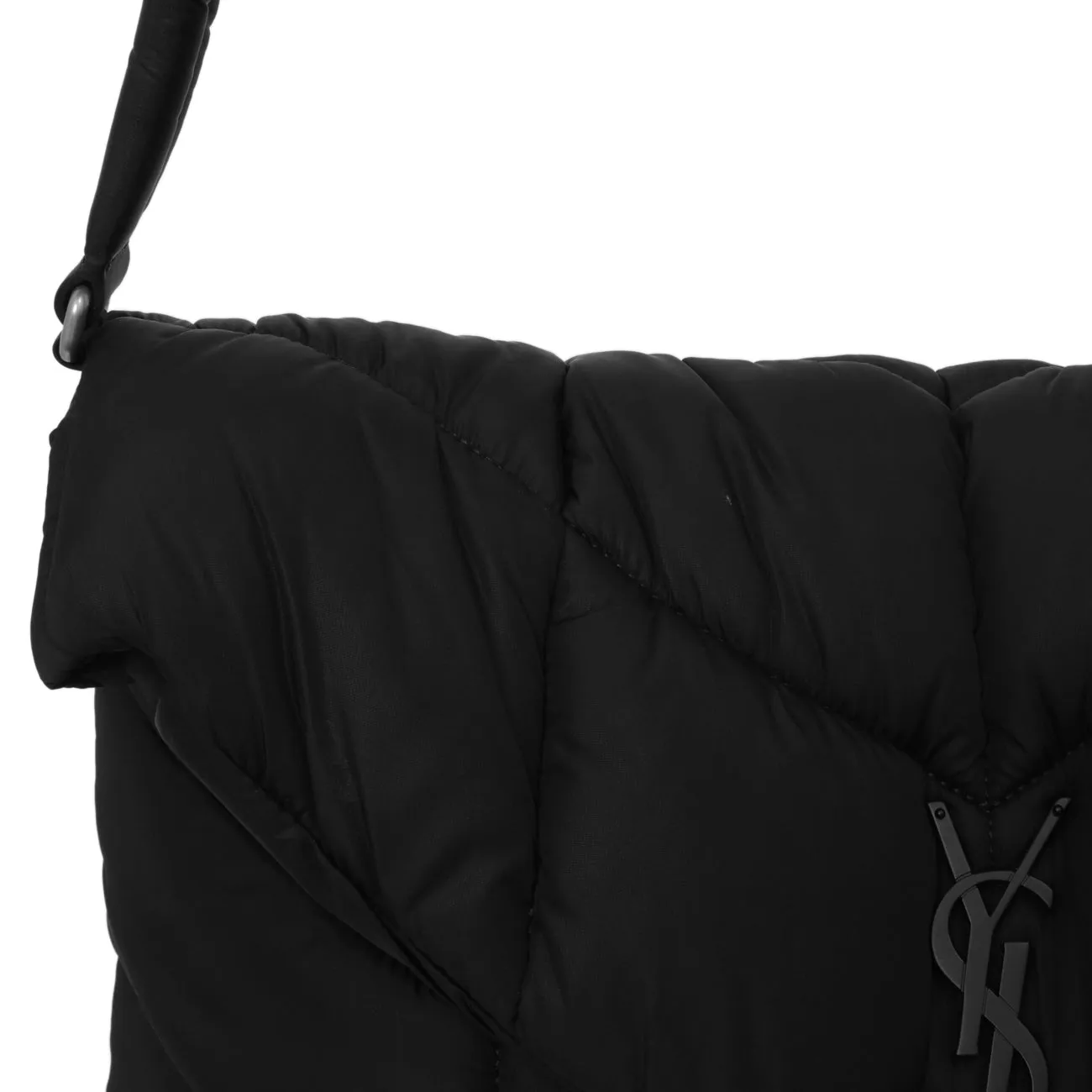 Saint Laurent Black Econyl Nylon Lou Puffer Messenger