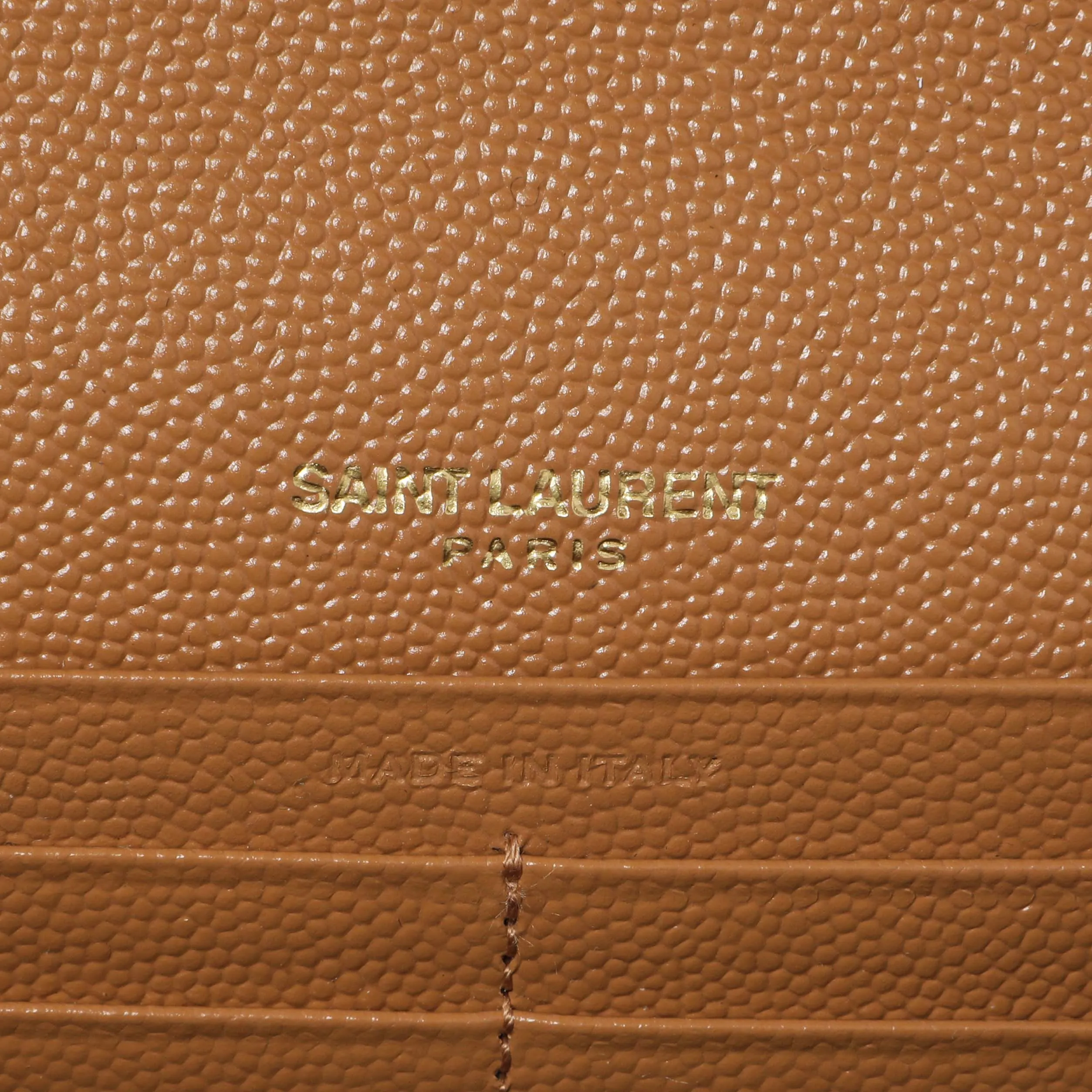 Saint Laurent Dune Grain De Poudre Matelasse Chevron Monogram Chain Wallet