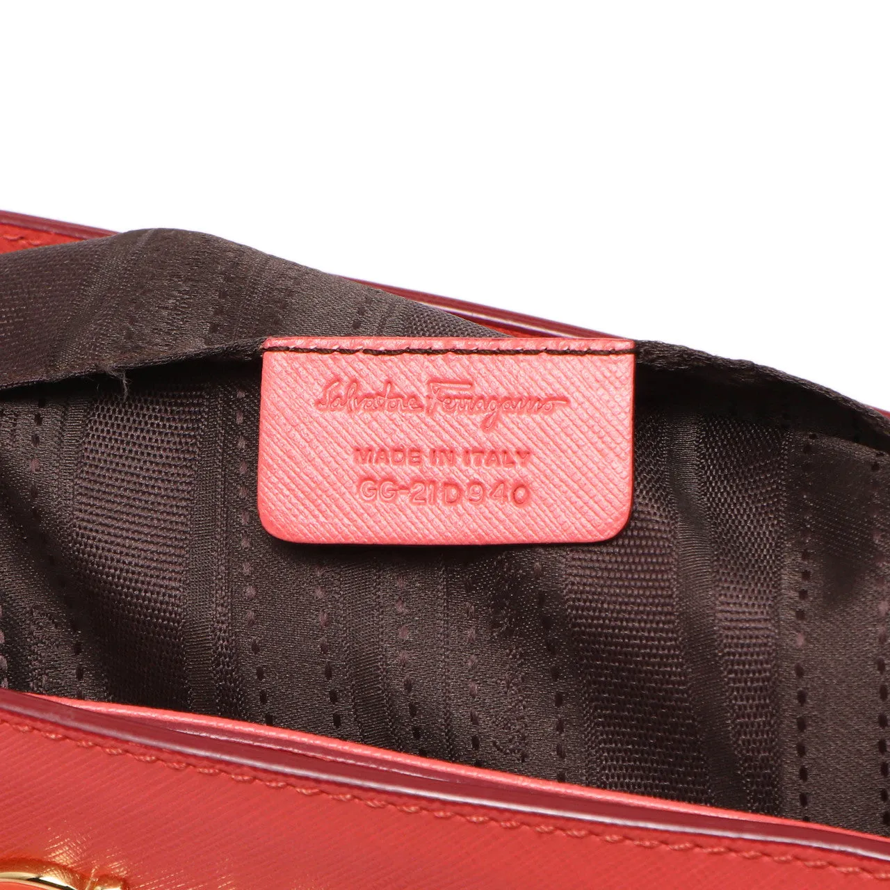 Salvatore Ferragamo Coral Saffiano Beky Tote