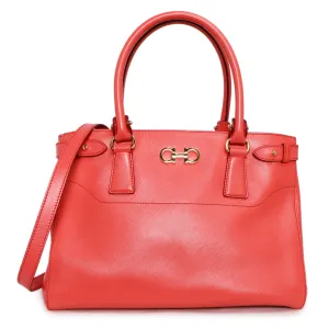 Salvatore Ferragamo Coral Saffiano Beky Tote
