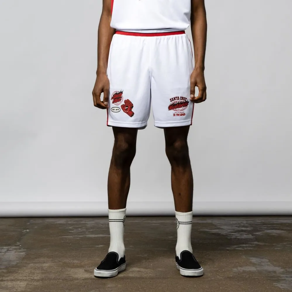 Santa Cruz Mesh Shorts TTE Worldwide - White