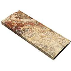 Scabos Travertine Baseboard Trim Molding, Honed