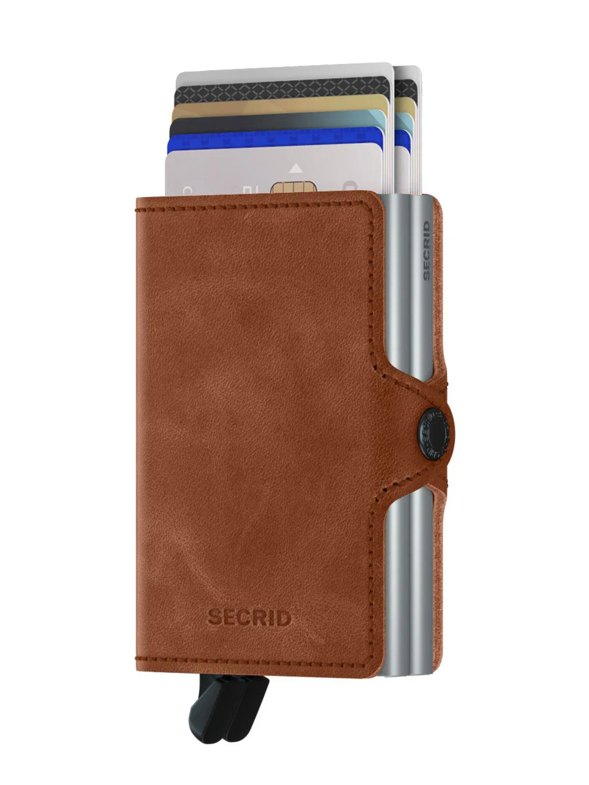 Secrid Twinwallet Vintage Cognac Silver