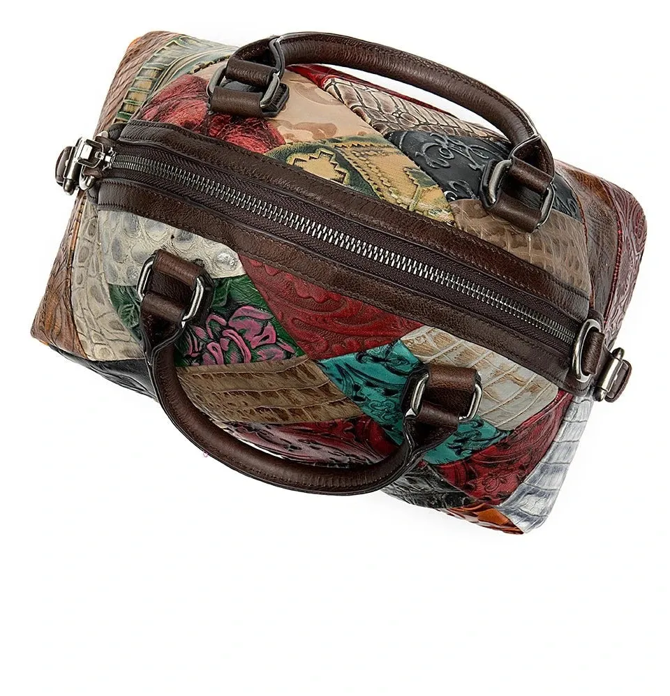 Serena Patchwork Leather Handbag Crossbody Bag for Women - One Size