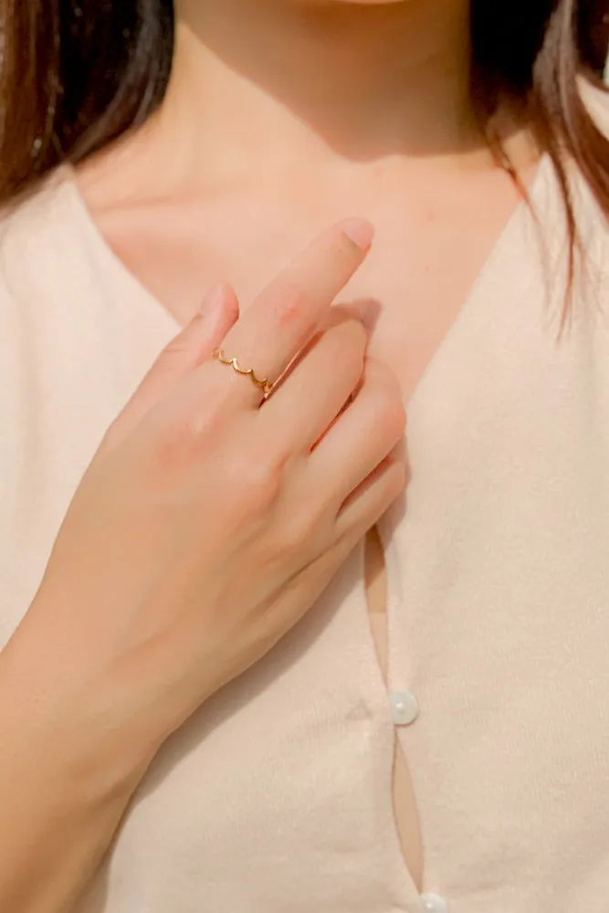 Serene Wave Ring (Stainless Steel)