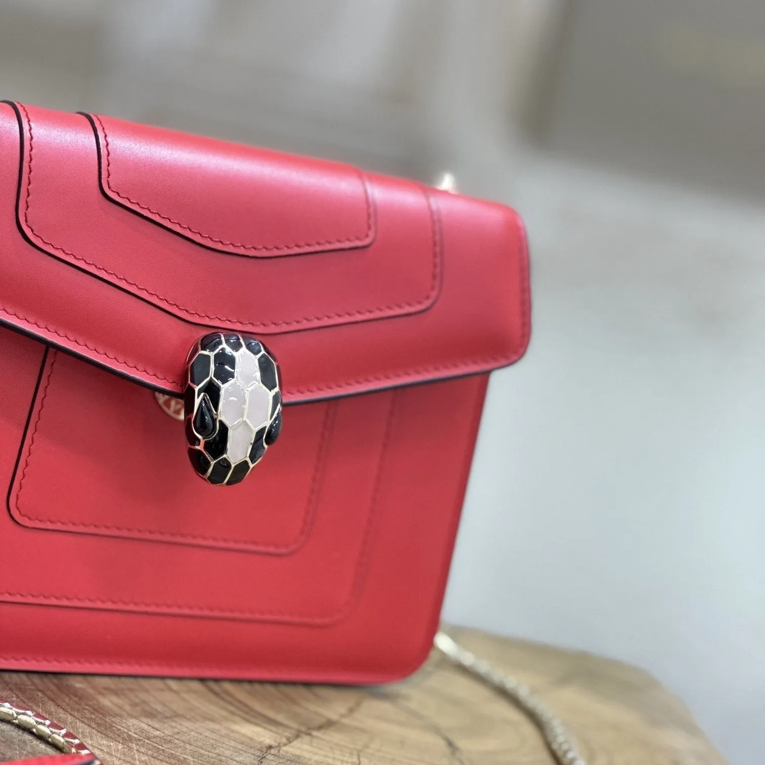 SERPENT FOREVER CROSSBODY 20CM BAG RED CALFSKIN 1 COMPARTMENT