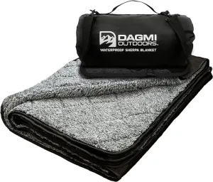 Sherpa Waterproof Outdoor Blanket. Large Sherpa Stadium & Camping Blankets for Cold Weather. Perfect for Picnic, Concerts, Grass, Car, Boat. Windproof, Extra Warm, Machine Washable.