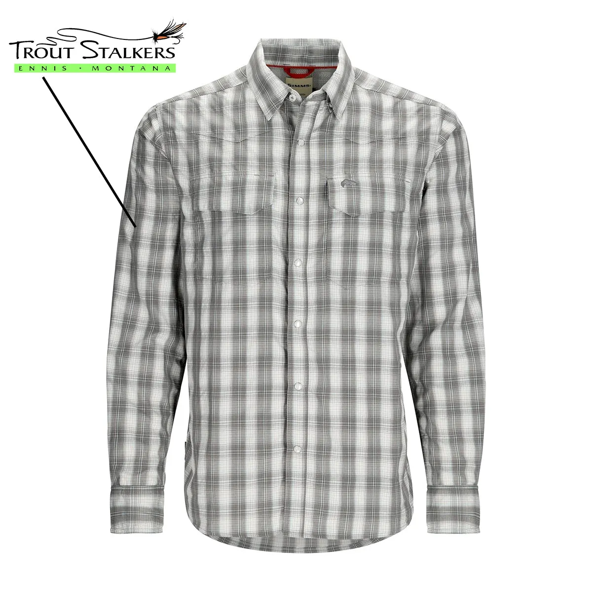 Simms MTS Logo Big Sky LS Shirt Exuma Plaid