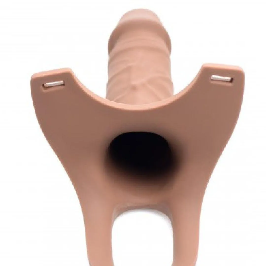Size Matters Hollow Silicone Strap-on Harness   Dildo Set - Vanilla