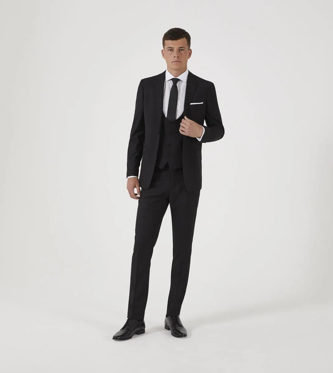 Skopes Milan Suit Waistcoats For Mens in Black, 34 to 50