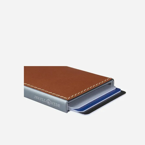 SLIM CARD SLIDE WALLET, TAN