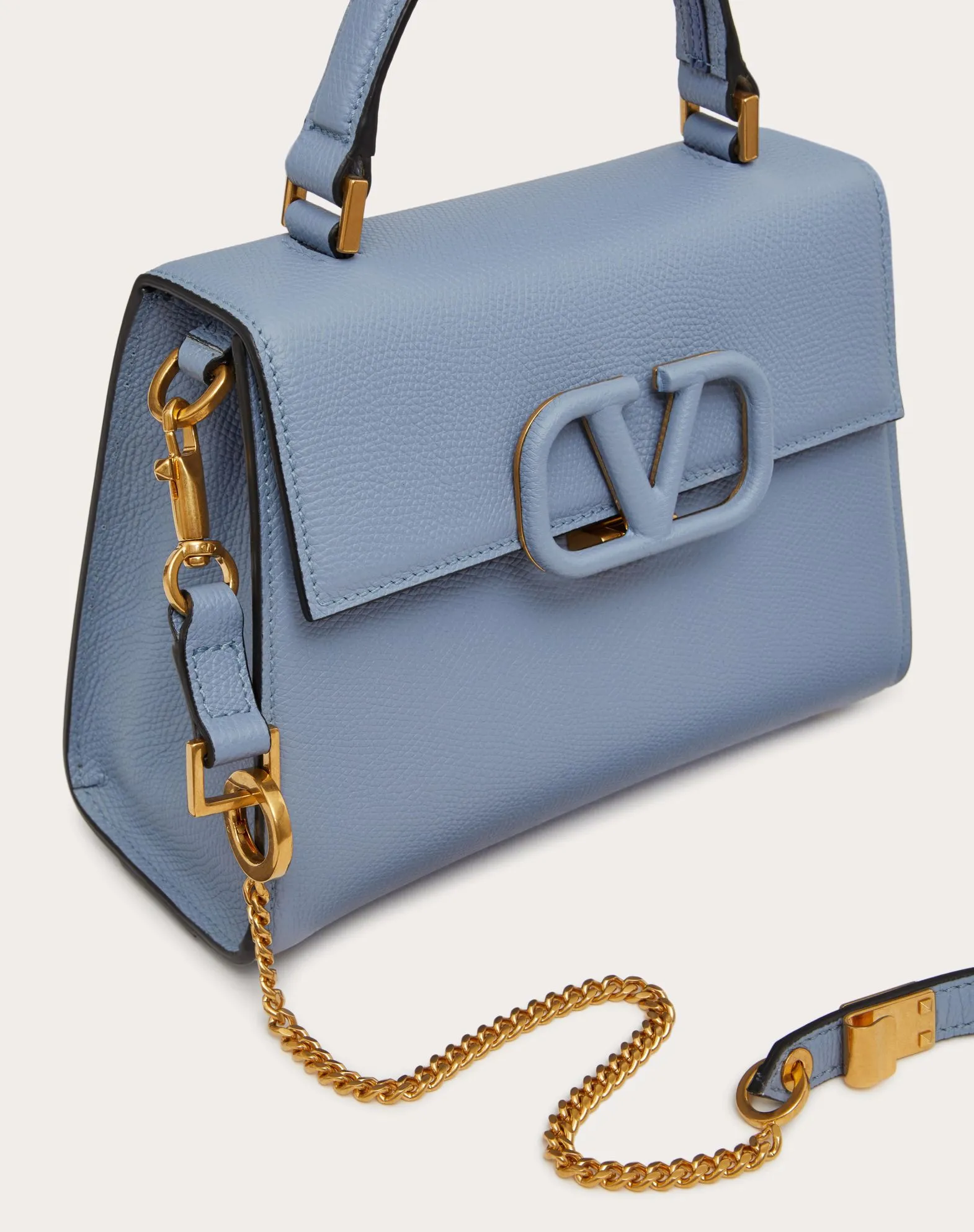 Small Vsling Grainy Calfskin Handbag