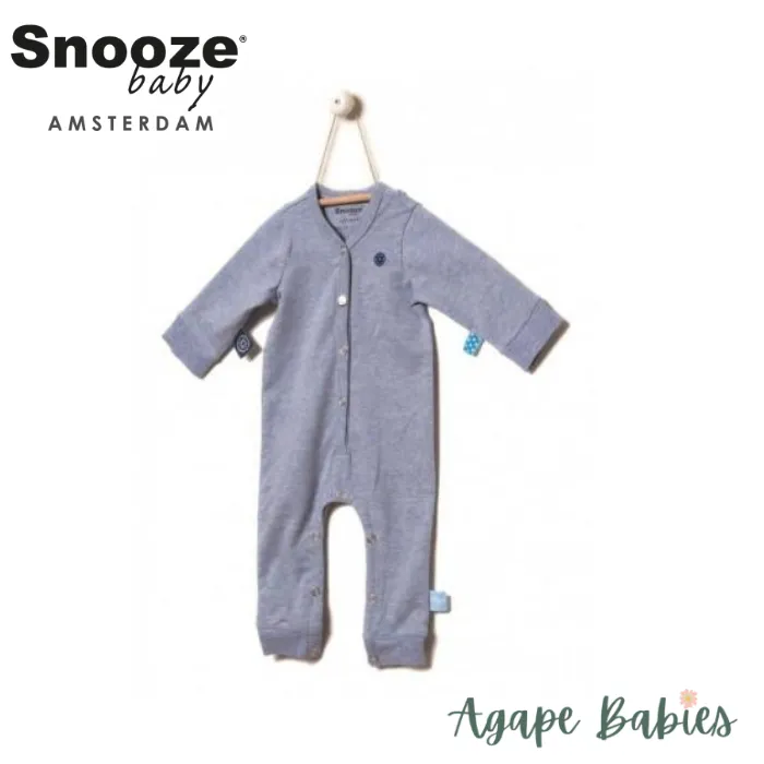 Snoozebaby Long sleeve Suit in Blue melange - 4 Sizes