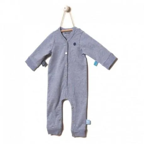 Snoozebaby Long sleeve Suit in Blue melange - 4 Sizes