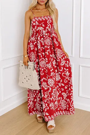 Spaghetti Strap Empire Waist Maxi Dress