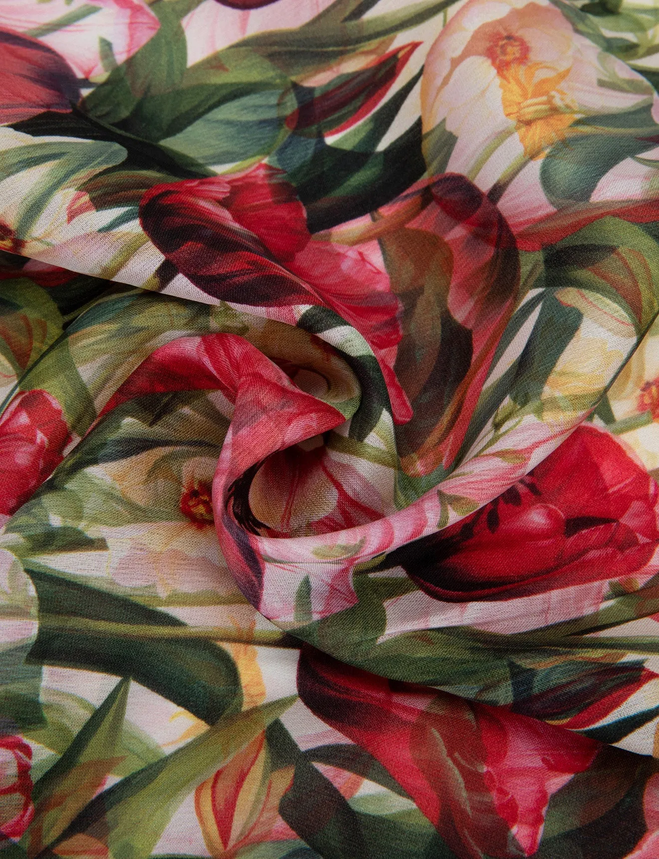 SPRING TULIP DOUBLE SIDED SCARF- S-21