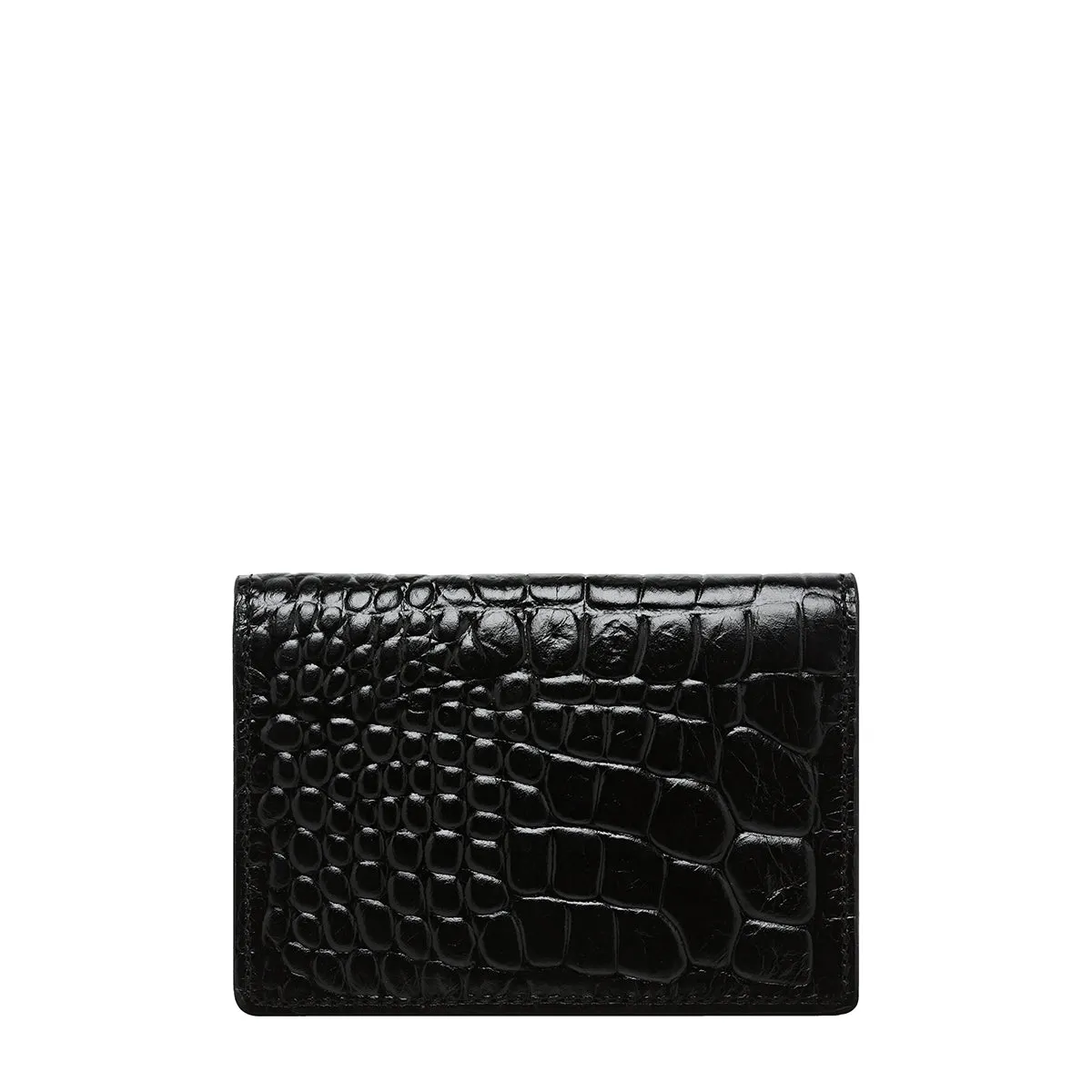 Status Anxiety II EASY DOES IT wallet - black croc emboss